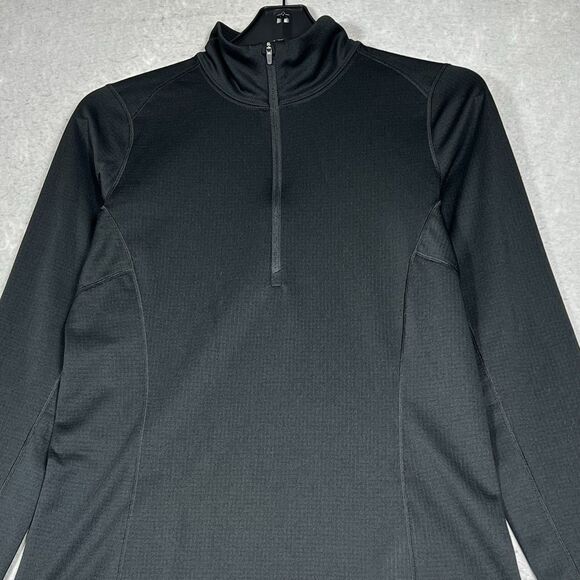 Patagonia 1/4 Zip Capilene Base Layer Pullover Jacket Midweight Women Small Blck - Picture 2 of 13